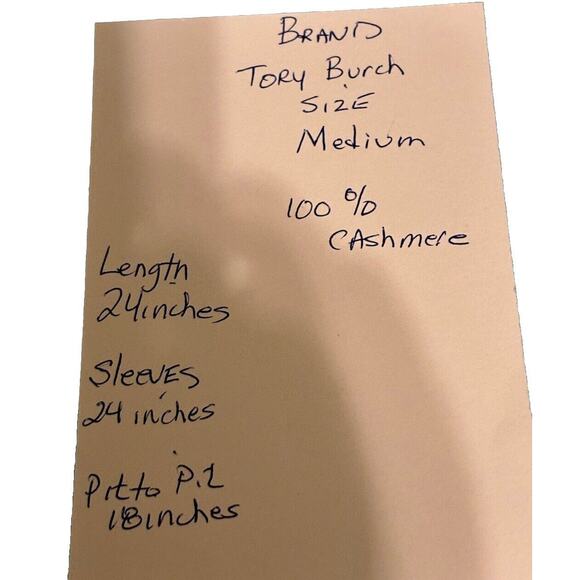 Tory Burch Cashmere Womens Sweater Size M Luxury Boho Embellished Whimsigoth - Picture 11 of 12